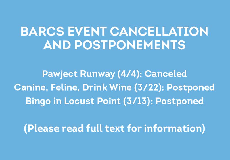 IMPORTANT: BARCS Event Updates